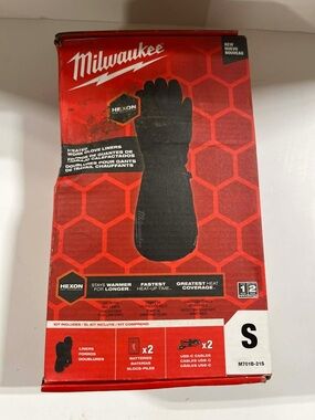 Milwaukee Heated Work Glove Liners - Red & Black